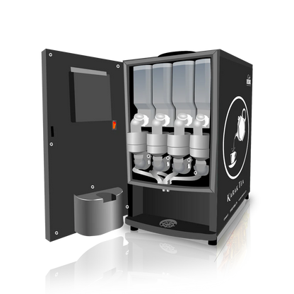 LED Coffee Machine 4 Lane | Four Beverage Options | Fully Automatic Tea & Coffee Vending Machine